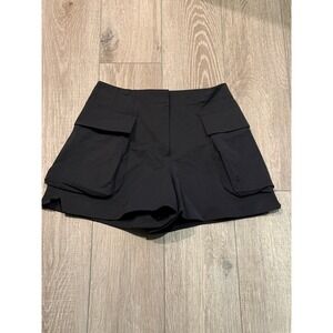 Lululemon Lab Black High Rise Cargo Shorts Utility Pockets Size 10 Techwear